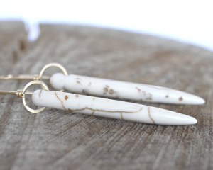 White Turquoise Earrings