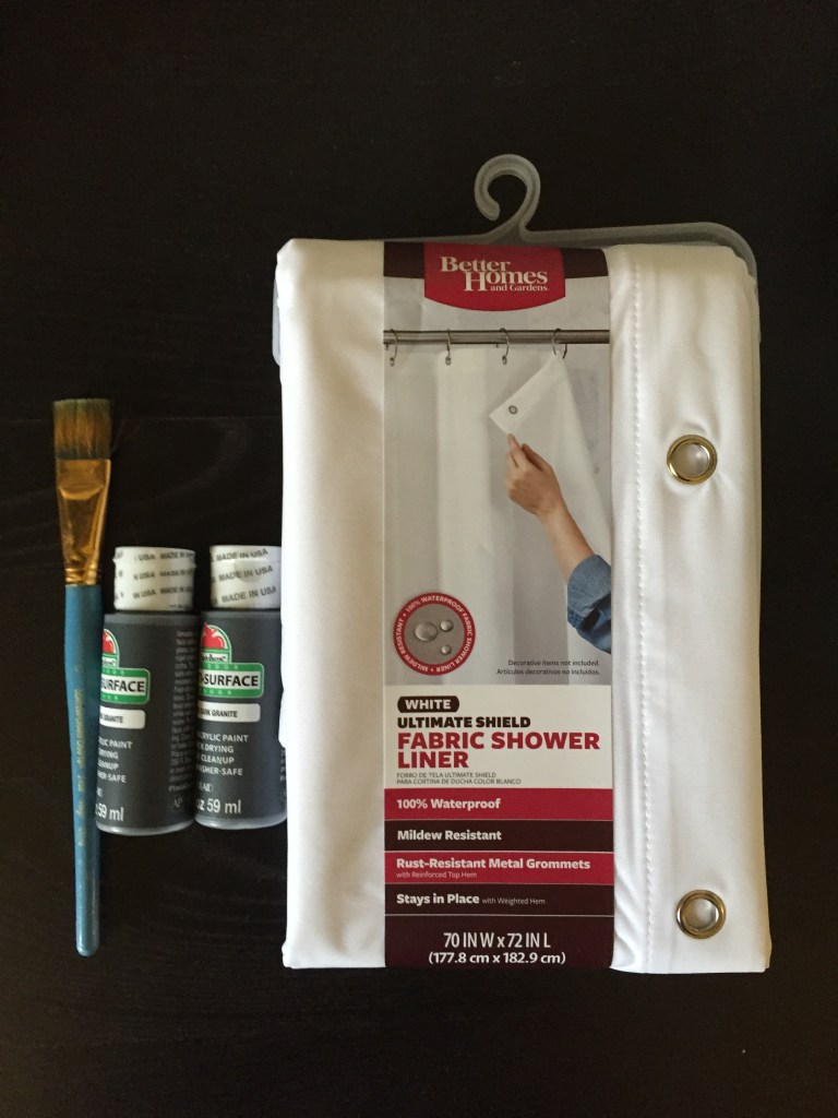 supplies for hand painted shower curtain